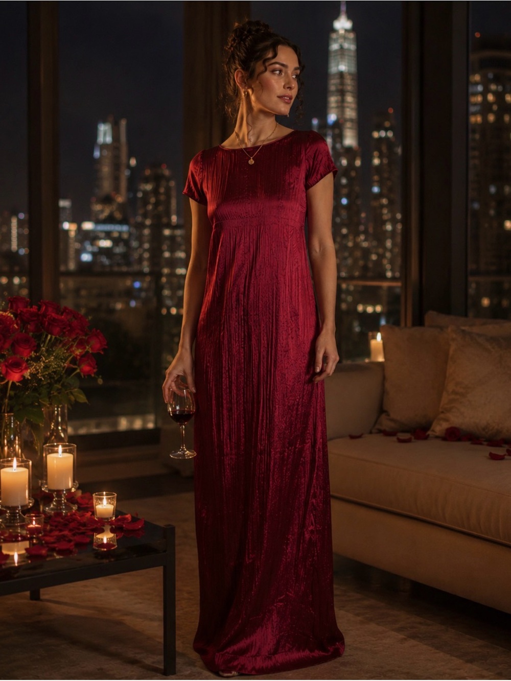 NWOT Madewell Burgundy Plissé Maxi Dress Size Medium Goth Regency Romantic Fairy - Picture 1 of 8